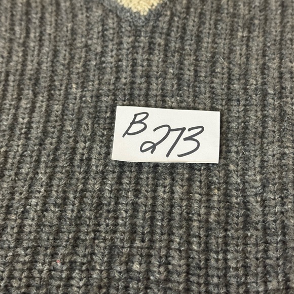 B-273 Men’s Abercrombie & Fitch Gray &‎ Cream Lambswool Blend Sweater Size XL - Picture 13 of 13